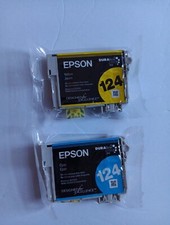 Epson DuraBrite Ultra Ink Cartridge Lot Of 2 Cyan  Yellow NEW OPEN BOX