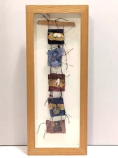 Original Assemblage Art "Found Objects" Spiritual Zen Mixed Media Framed