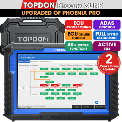 2026 NEW   TOPDON Phoenix XLink Car Diagnostic Tool OBD2 Scanner Online Coding