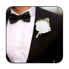 Bride Wedding Rose Boutonniere Groom Flower Buttonholes Prom Suit Decor for M...