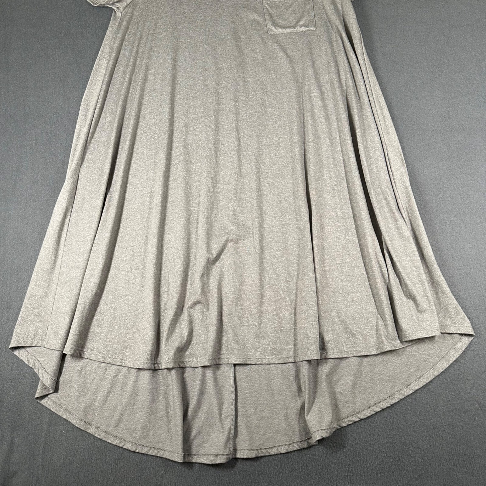 Lularoe Womens Medium Solid Gray Short Sleeve Car… - image 2