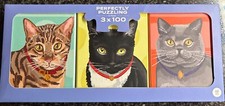 Set Of 3 Cat Kitten Puzzle "Perfectly Puzzling" 100 Pieces Each New In Box