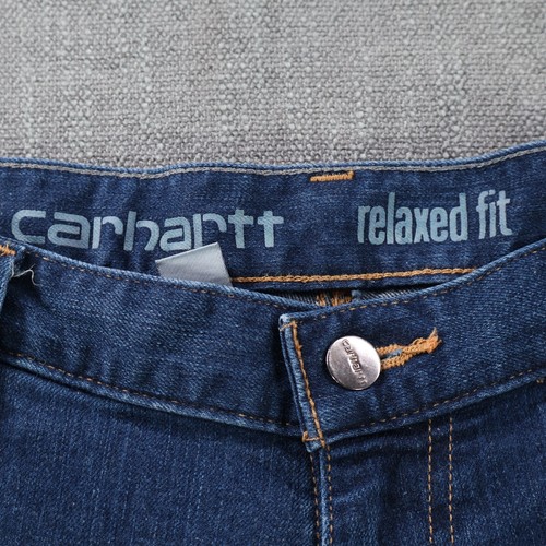 Carhartt Jeans Mens 36x30 Blue Rugged Flex Relaxed Fit Utility Carpenter 102808 - Picture 5 of 15
