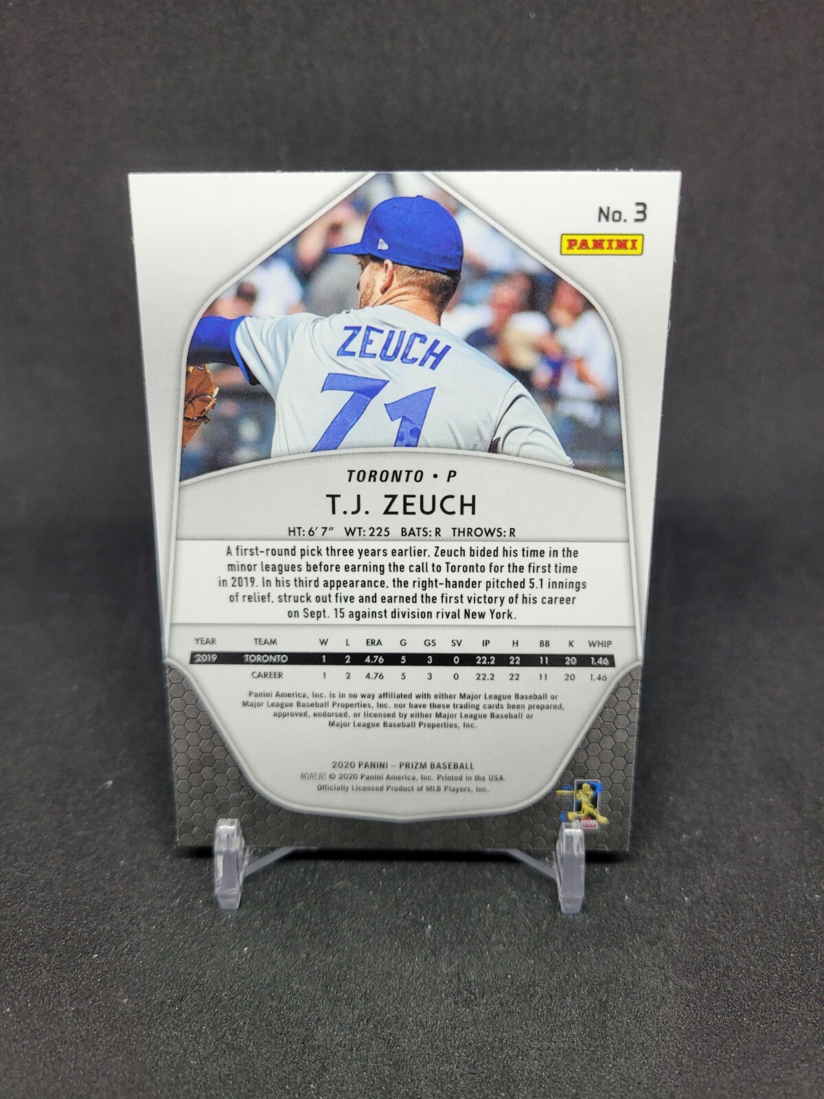 T.J. Zeuch 2020 Panini Prizm Baseball RC ROOKIE No. 3 eBay