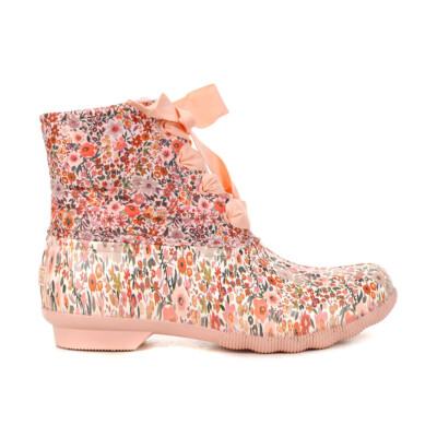 Daisy Sperry Women's Saltwater Pink Floral Duck Boots STS88361 | eBay