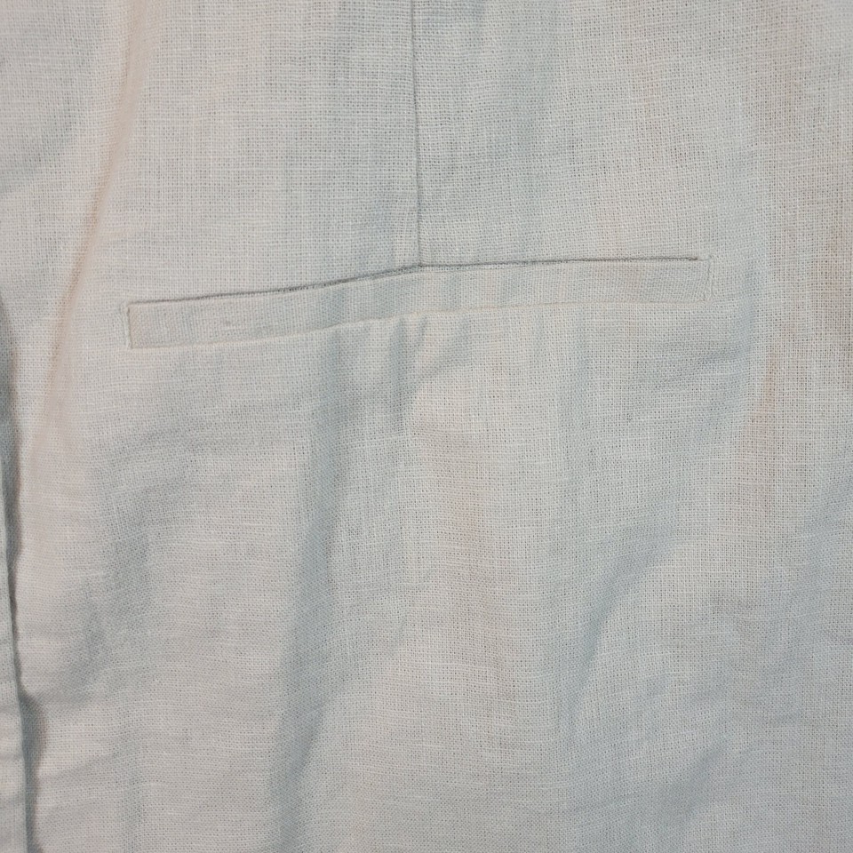 Abercrombie & Fitch Linen Mini Dress Large Beige Button Front