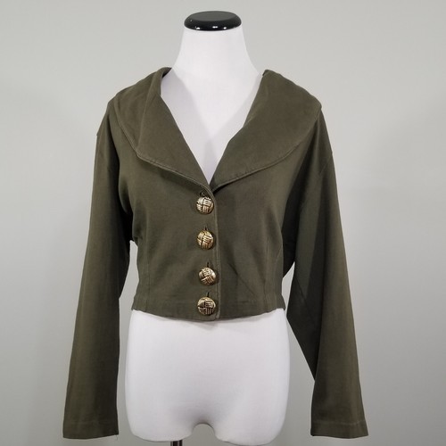 Vintage BAIT Contemporary Cloth Cropped Cardigan Jacket Top Shawl Collar M USA - Bild 1 von 8