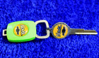 <!--F#f_0-->Vintage Chevy Nova Key Chain With Uncut Nova Key Blank Accessory Bowtie GM<!--F/-->
