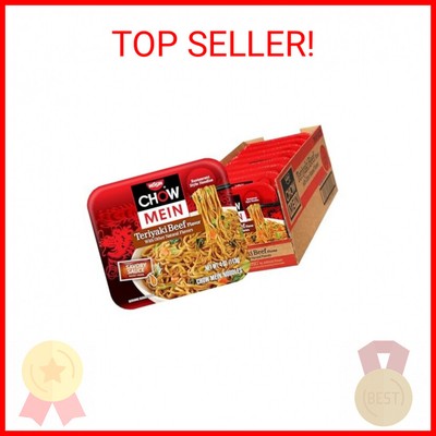 Nissin Chow Mein Noodles, Teriyaki Beef, 4 Ounce (Pack of 8)