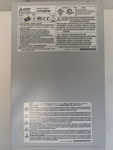 MITSUBISHI CP30DW DIGITAL COLOR PRINTER - Picture 2 of 3