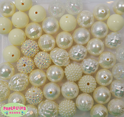 Chunky Wholesale Beads Cream Wholesale Mermaid Color 20mm Pearl