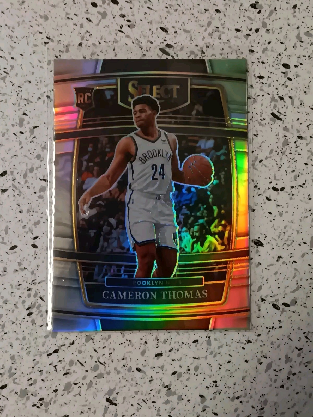 2021-22 Panini Select Cameron Thomas Concourse Silver Prizm Rookie RC #21 Nets