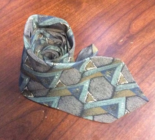 Conte Di Milano Tie Blue, Green Grey Geometric Design GnuFashion - Picture 3 of 12