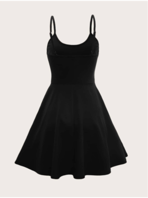 slim fit dress slacks Solid Flare Hem Cami Dress main image 0