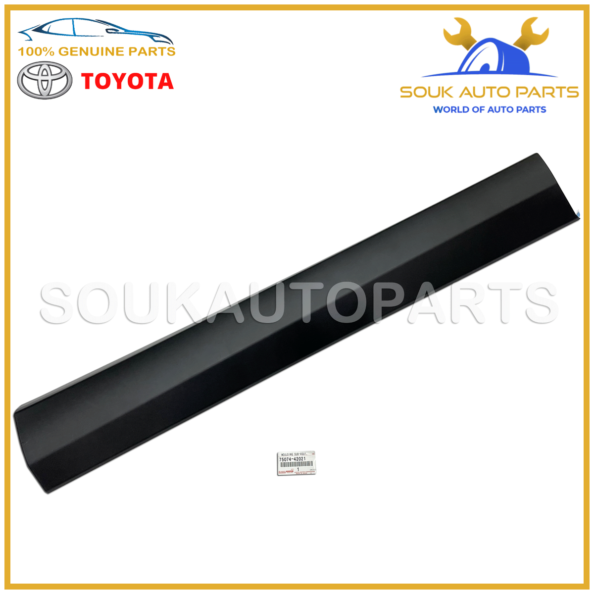 75074-42021 Genuine Toyota MOULDING, FRONT DOOR, OUTSIDE LOWER LH