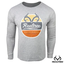 Realtree Trademark L/S Crew (2X)- Heather Light Grey