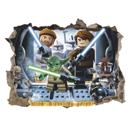 Construction Star Wars 3D Wall Decal, Toys Wall Sticker, Decor - Picture 2 of 5
