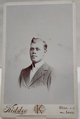 MAN - Cabinet Card - Kiddoo, Afton, Iowa, photographer - listing # 6243