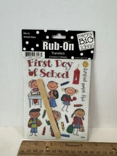 Me & My Big Ideas School Days Rub-On Transfers  2 sheets Acid & Lignin Free