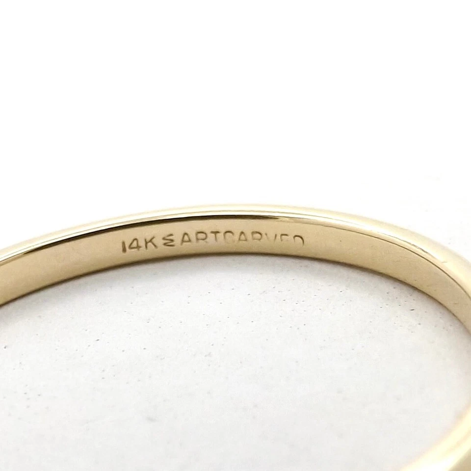 Alianza de boda ArtCarved Wood and Sons oro 14k anillo protector de seguridad para pulgar talla 10 Foto 4 de 4