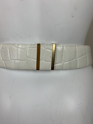 Vintage Roberto Dalpra Cream leather Bow Belt Adjustable  display picture 1
