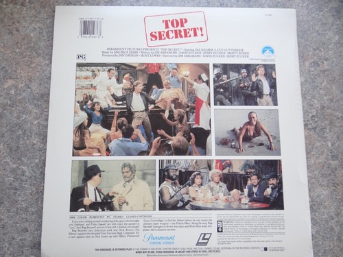 Top Secret US Laser Disc LD Film Video CD Laserdisk Val Kilmer Zucker Englisch - Bild 2 von 2