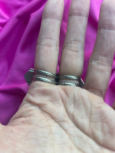 Sorrelli Antik Silber Klar Swarovski Kristall Doppel Zwei Finger Ring SEHR SELTEN - Bild 5 von 7
