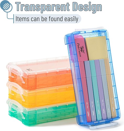 Durable 24-Pack Assorted Color Plastic Pencil Case Set for Creative Organization - Picture 7 of 11