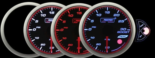 Calibre Halo serie VOLT ámbar/blanco/azul 52 mm (2 1/16") con pico/advertencia regulable Foto 3 de 3