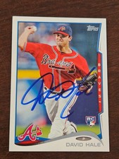 2014 Topps DAVID HALE Braves In-Person Signed Autographed AUTO