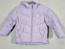 Disney Frozen Elsa Ice Queen Coat Jacket Hoodie Full Zip Down Filled Girl 5/6