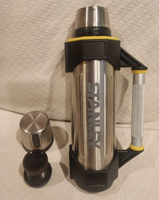 Stanley Thermos 1.1 Qt Stainless Steel Vacuum Bottle  1L Aladdin Handle Yellow