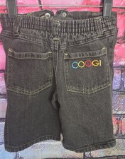 Coogi Jean Shorts Boys Size 2T Black Dark Denim Rear Pocket Spell Out