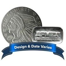 5 Troy oz Silver Bar or Round .999 Fine Cast Secondary Market 76.88 per troy oz