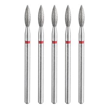 5pcs 200-230 Grits Diamond Grinding Bit 2.5mm Oval Head 9mm Length