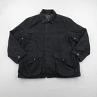 Vintage Banana Republic Jacket Mens Large Black Padded Safari Chore Coat 90s