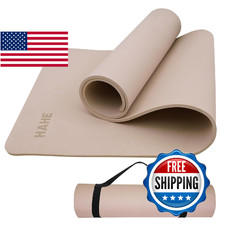 HAHE Yoga Mat Thick 8MM,1/3" , Eco-Friendly POE Non Slip Yoga Mat, High Rebound