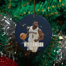 Zion Williamson-Inspired 1 Ceramic Christmas Ornament - New Orleans Tribute
