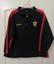 Vintage Ferrari Quarter Zip Pullover Sweatshirt Heavy Racing Cars Streetwear SM