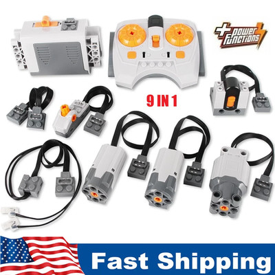 9PCS Motor Set Plastic Compatible with Lego Remote Control for STEM Projects