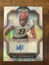 Will McDonald IV - 2023 Prizm Draft Picks Auto Hyper Silver Prizm JETS 🔥