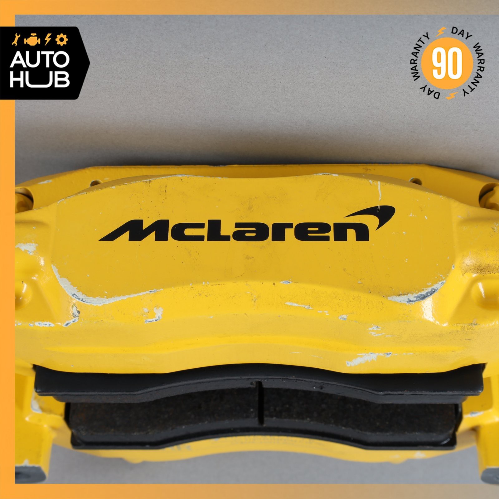 12-21 McLaren 570S Rear Brake Calipers Left & Right Side Set Yellow OEM