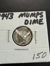 1943 Mercury Dime Indented Strike Error Mumps