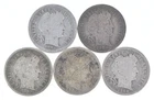 Better Lot 5 1906-S 1908-D 1898 1900-S 1908-D Barber Dime 0.50 Face *224