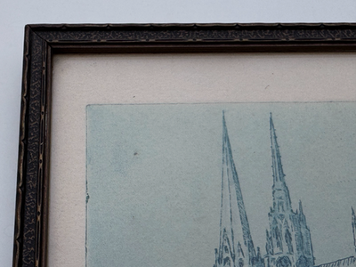 Marcel Paris ブロンズ 花瓶「Marsely Paris」彫刻家署名 MARCEL JULIEN BARON SIGNED ETCHING HAND COLORED FISHING THE SEINE