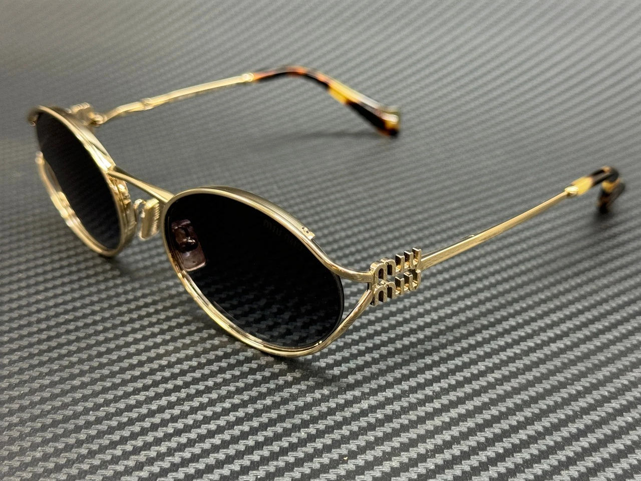 Miu Miu — MIU MIU MU 52YS ZVN5D1 Pale Gold Grey Gradient Women's 54 mm Sunglasses