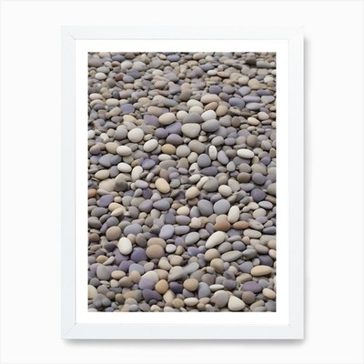 Kieselsteine Kunstdruck gerahmt Wandbild Poster Leinwanddruck Bild