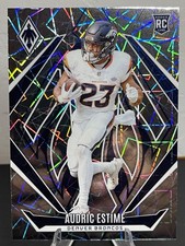 2024 Panini Phoenix-  Audric Estime #156 Silver Lazer RC  Denver Broncos