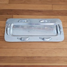 Vintage Beautiful Heavy Aluminum Cast Jalapeño Pepper Serving Platter 18X8