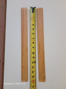 Set Of 4-16 1/16"  X 1 3/8" Louver Wood Replacemment Louver For Bi-Fold Door